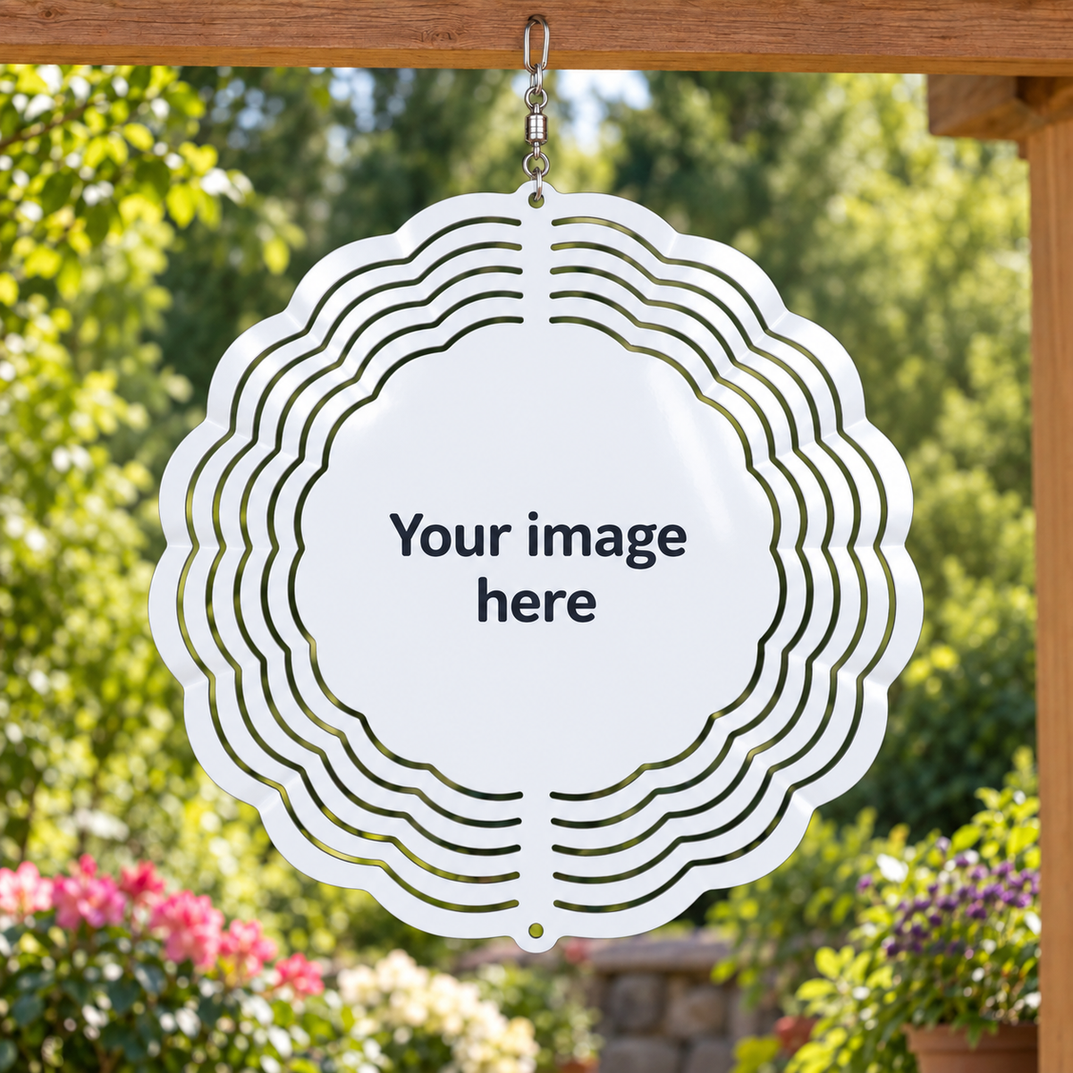 Custom Double-Sided Wind Spinner: Your Photo or Design